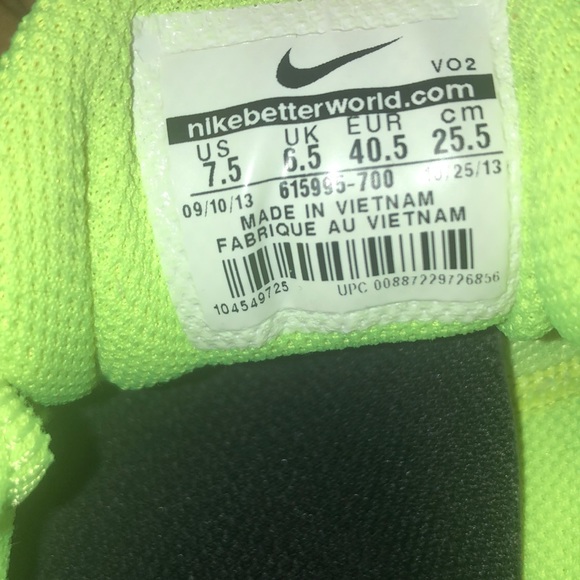 NIKE NEON MAX AIR TRAINING SNEAKERS SIZE 7.5 - Picture 3 of 8